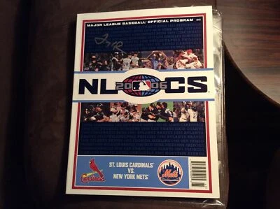 TONY LARUSSA ST LOUIS CARDINALS AUTOGRAPHED SIGNED 2006 NLCS BASEBALL PROGRAM - Image 1 of 2