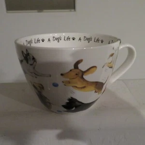 Portobello Bone China "It's A Dog's Life" Dackel Beagle Frenchie Tasse NEU - Bild 1 von 7