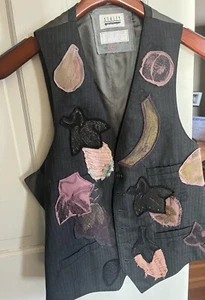RARE Stayley Gretzinger Artsy Boho Patchwork Vest - Picture 1 of 4