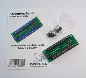 Distribuidor de corriente con LED de estado 12-16V AC/DC,10A   - Imagen 1 de 3