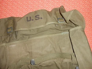 U.S.ARMY : M-1945 GENERAL PURPOSE BAG WITH WATERPROOF LINER, 1951 korean War - Picture 1 of 24