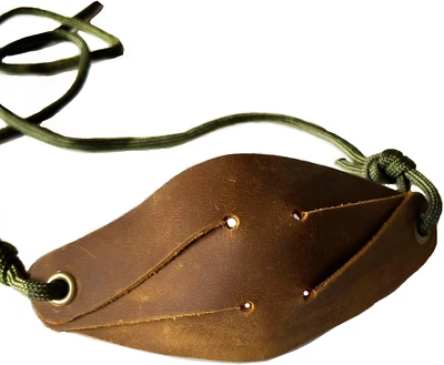 PARALLEL HALO Leather Shepherd Sling Handmade Paracord Shepherds Sling Rock Thrower Old-Fas...