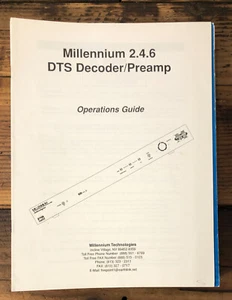 Millenium Technologies 38752 DTS Decoder Preamp Owner / User Manual *Original* - Picture 1 of 1