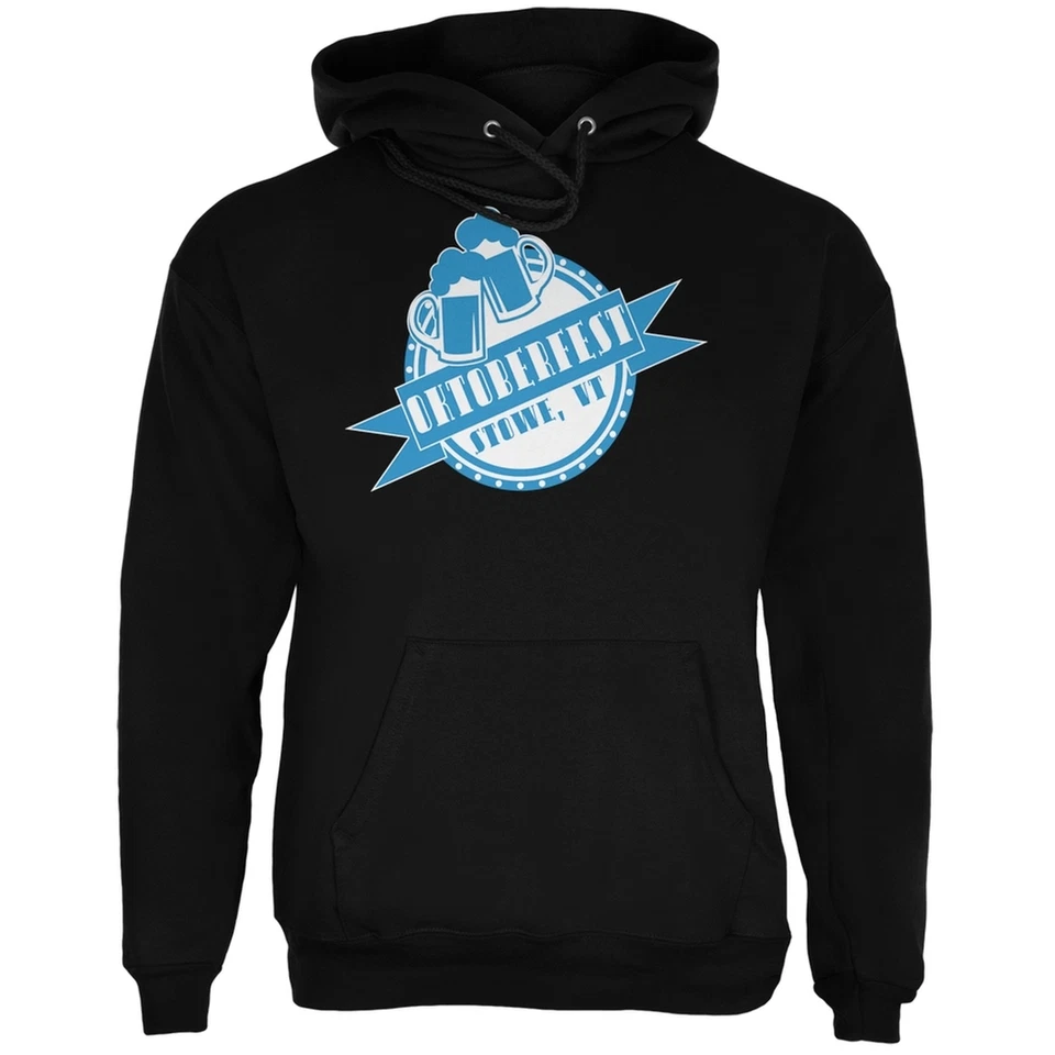Sudadera con capucha negra para adulto Oktoberfest Stowe VT Foto 1 de 1