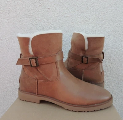 UGG ROMELY BUCKLE LEATHER SUEDE/ SHEEPSKIN BOOTS, WOMEN US 9/ EUR 40 ~NIB - Image 1 of 4