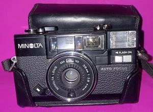 Vintage Minolta Hi-Matic AF2 Autofocus Camera 35mm With Case /Cover Strap - Picture 1 of 7
