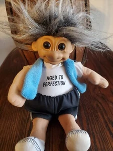 Russ Troll doll "AGED TO PERFECTION" Plush Soft Body Troll Doll 11" Silver Hair - Picture 1 of 6