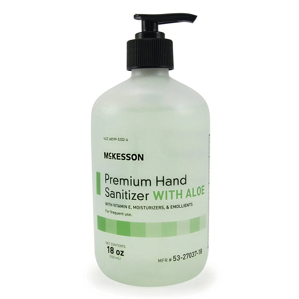 5 Bottles McKesson Premium Moisturizing Hand Sanitizer with Aloe 18 oz with Pump - Image 1 of 4
