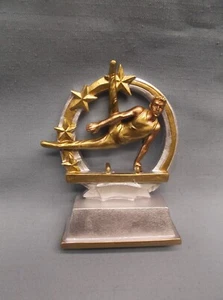 GYMNASTICS male silver and gold trophy award resin RF61243 - Picture 1 of 1