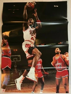 MICHAEL JORDAN STORY Hoop Magazine Japan 1993 w / Poster NBA Chicago Bulls - Picture 1 of 12