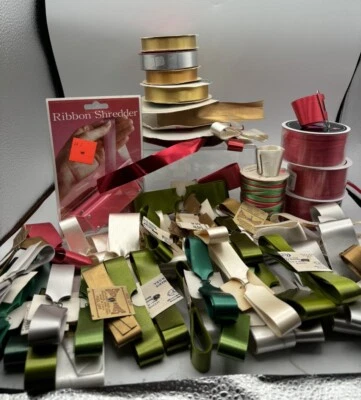 Vintage Mid century  Ribbon Bows  Curling Satin Bow Maker Christmas Large Lot - Image 1 of 4