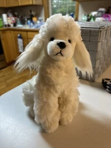 Gorgeous Fifi Soft Toy Poodle Vintage Russ Berrie Pink Bows White Fur 8.5” - Picture 1 of 8