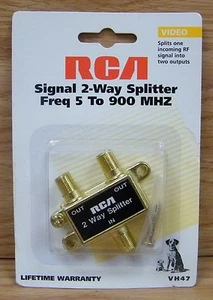 Genuine RCA Signal 2-Way Splitter (VH47) Frequency 5 To 900 MHZ **NEW** - Picture 1 of 2