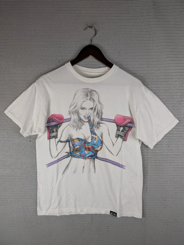 Camiseta Rook Caliente Chica Modelo Boxeo Sexy Lucha Talla Mediana Surf Skate Blanco Foto 1 de 4