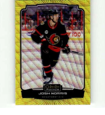 2022-23 O-Pee-Chee Platinum Neon Yellow Surge #148 Josh Norris Senators - Image 1 of 2