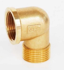 Brass Elbow Female AND Male 1/8" 1/4" 3/8" BSP Thread Fitting Connector L F-M UK - Picture 1 of 2