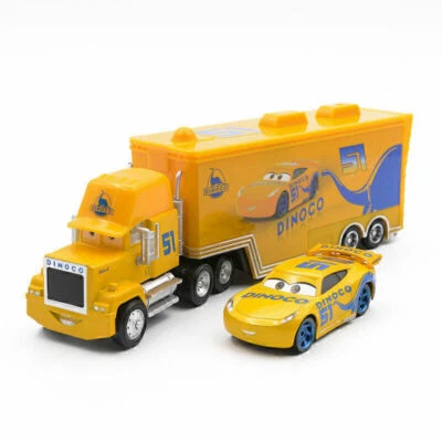 Confezione 2 Disney Pixar Cars n.51 DiNOco Cruz & Hauler Camion Diecast - Immagine 1 di 4