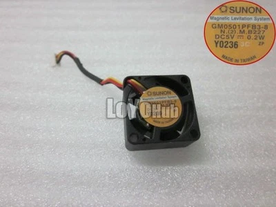 SUNON GM0501PFB3-8 N.(2).M.B227 2010 5V 0.2W mini cooling fan 3-Pin Magnetic - Image 1 of 3
