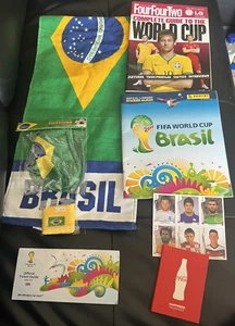 Brazil 2014 Towel Sweat Band Scarf  Mirror World Cup Hat Cap Brasil Sticker Book - Picture 1 of 23
