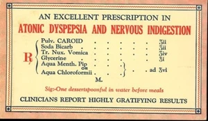 Atonic Dyspepsia and Nervous Indigestion Ink Blotter - Picture 1 of 2