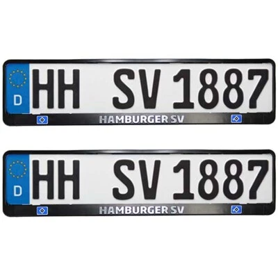 HSV Kennzeichenverstärker Nummernschildhalter Chrome 2 Stück HSV Fanartikel