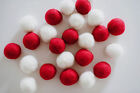 1000 Christmas Red White pom pom felt balls Jewelry making Garland making beads