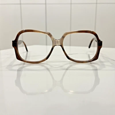 Templo vintage grande marrón ovalado 56x20 5,5" Italia Trans-AM Foto 1 de 4