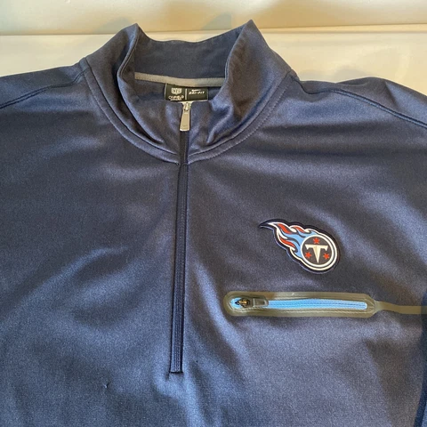 Nike Dri-Fit 1/4 Zip NFL Tennessee Titans On Field Apparel Size XL Cover