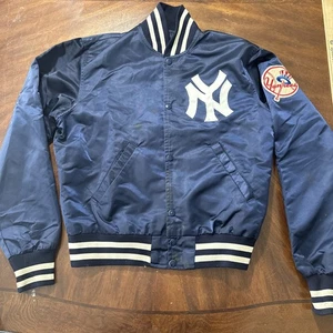 Vintage Starter New York Yankees Jacket Satin Bomber Size Small - Picture 1 of 9