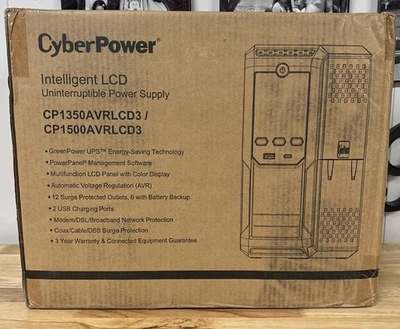 CyberPower Intelligent LCD CP1500AVRLCD3 1500VA Mini-tower UPS (CP1500AVRLCD3) - Image 1 of 4