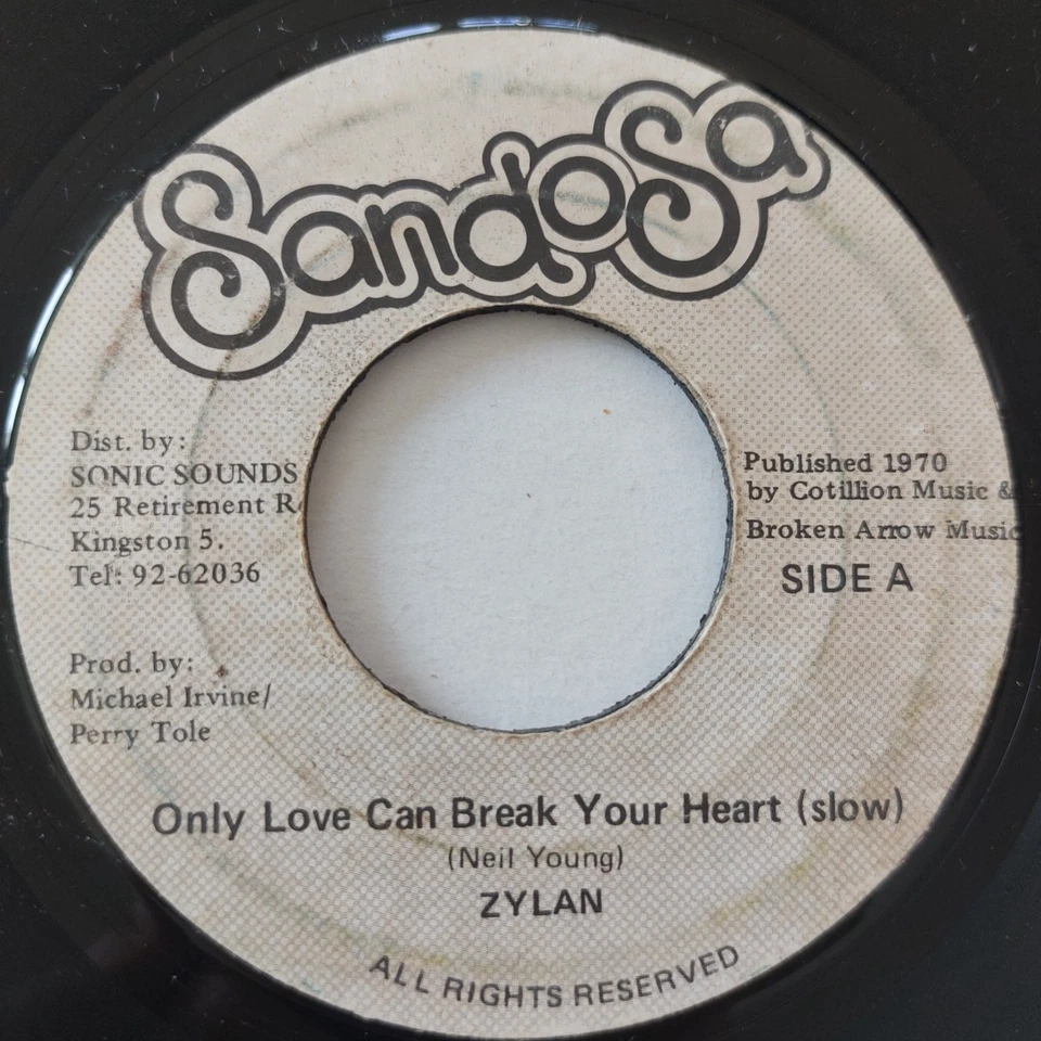 Zylan "Only Love Can Break Your Heart" Sandosa 45 Reggae Island Soul mp3 - Photo 1/1