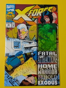 Cubierta de tarjeta holograma edición limitada Marvel Comics "X-Force #25" 1993...393 - Imagen 1 de 5