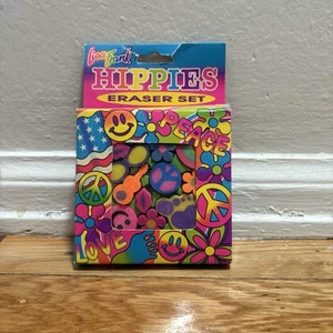 Lisa Frank Hippies Radiergummis Set • Vintage 90er Jahre • Regenbogen - Bild 1 von 2