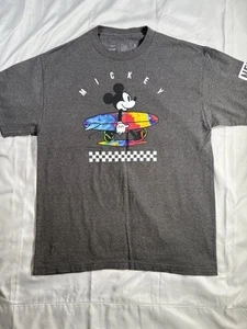 Disney x Neff Mickey Mouse Surf, graues T-Shirt Größe L Tee - Bild 1 von 10