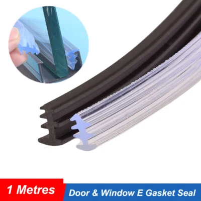 PVC Door & Window E Gasket Seal Double Glazing Replacement Rubber Draught Seal - Image 1 of 4