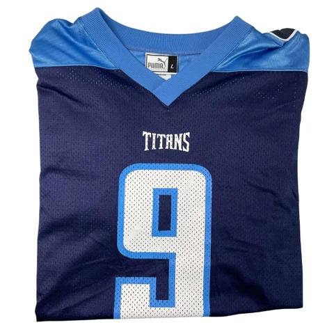 Vintage Steve McNair #9 Tennessee Titans Jersey NFL Men’s Size L Puma Cover