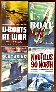 4 Vintage Military Submarine/U-Boat Paperbacks, 1956-1959, Very Good+ to Good- - Imagen 1 de 6