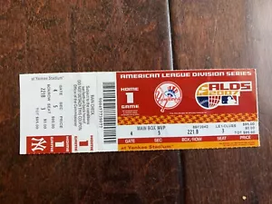 2007 ALDS GAME 1 FULL TICKET YANKEES AMERICAN LEAGUE DIVISIONAL SERIES JETER - Bild 1 von 2