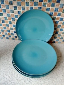 NEXT STONEWARE LOGAN BLUE DESIGN DINNER PLATES X 4 - Picture 1 of 3