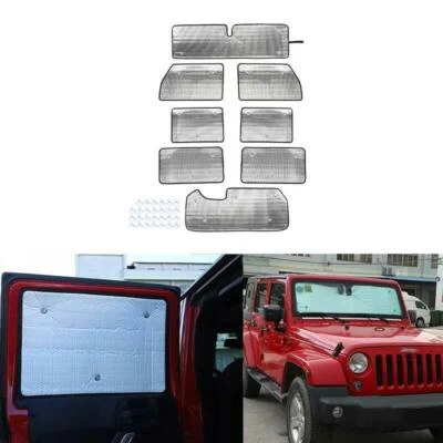 Parabrisas ventana para Jeep Wrangler JK 4 puertas 2007-2017 8 piezas apto para Jeep Wrangler JK Foto 1 de 4
