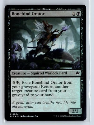 (3x) FOIL Bonebind Orator Bloomburrow Common – MTG Magic the Gathering Card - Image 1 of 2