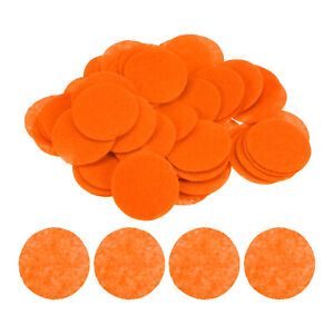 200pcs Round Felt Circles, 40mm 1-1/2" Craft Felt Pads Non-Woven Fabric Orange