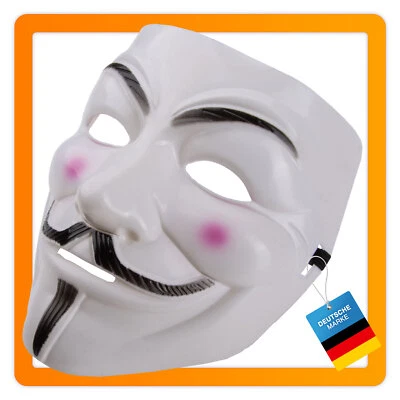 Guy Fawkes Maske V wie Vendetta Mask ACTA Occupy Anonymous Cosplay Halloween - Bild 1 von 4