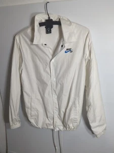 NIKE SB SHIELD Coaches Jacket Men's Size M White Windbreaker 829509-030 Skate - Picture 1 of 5