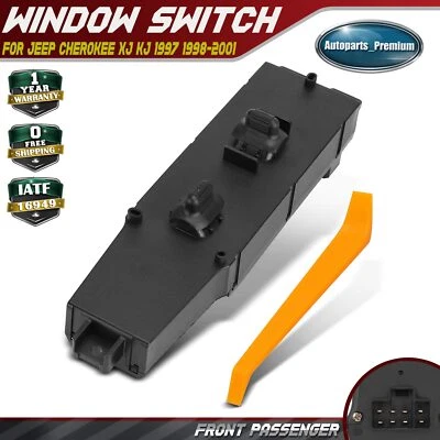 Interruptor de ventana eléctrica derecho pasajero para Jeep Cherokee XJ KJ 1997 1998 1999-2001 Foto 1 de 4