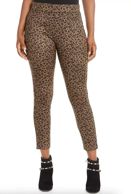Pantalones Legging Thalia Sodi Para Mujer Marrón Estampado Animal Ajustados Talla PEQUEÑA Foto 1 de 3