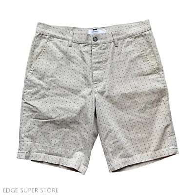 Topman Beige Claro Tostado Caqui Chino Estampado Cinturón Bolsillo 9” Entrepierna Pantalones Cortos Talla 32 Foto 1 de 4