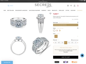 Secrets Shhh Ring 14ct White Gold. Like new. Retails $1,999.00 - Picture 1 of 6