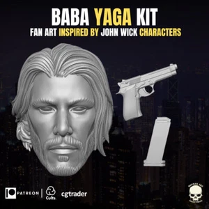 John Wick, kit de baba yaga, escultura de cabeza GI Joe clasificada escala 1/12 cabeza sin pintar - Imagen 1 de 8