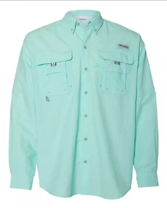 Columbia PFG Bahama II Long Sleeve Shirt 212463 3XL UPF 50 Fishing Outdoors Blue - Picture 1 of 4